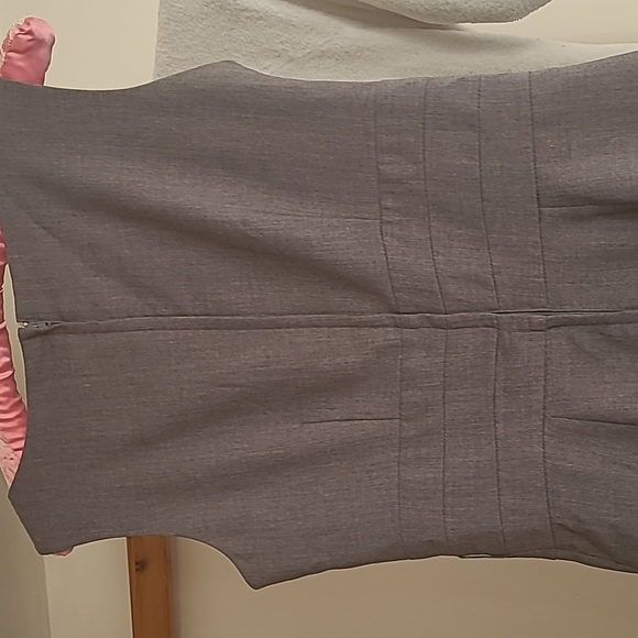 Grey fitted work dress - Picture 3 of 6